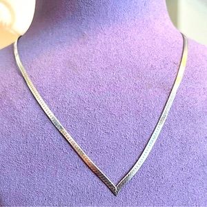 Vintage MILOR Italy 850 Silver Flat Link Chain